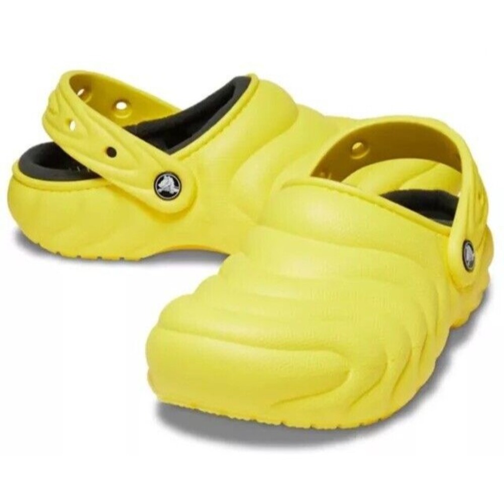 CROCS Classic Lined Overpuff Clog Slip On  210059 Cyber Yellow Size M7W9 UNISEX